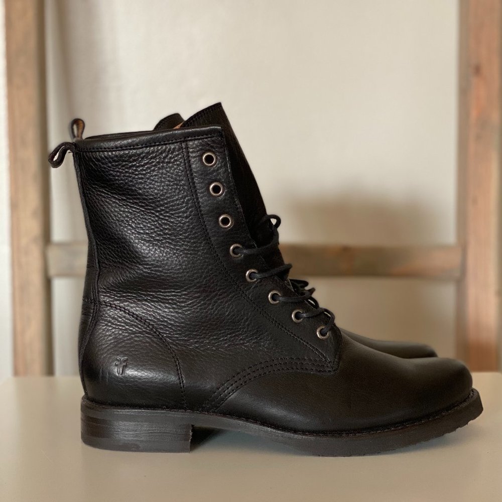 Frye Veronica Combat Boot (Black)